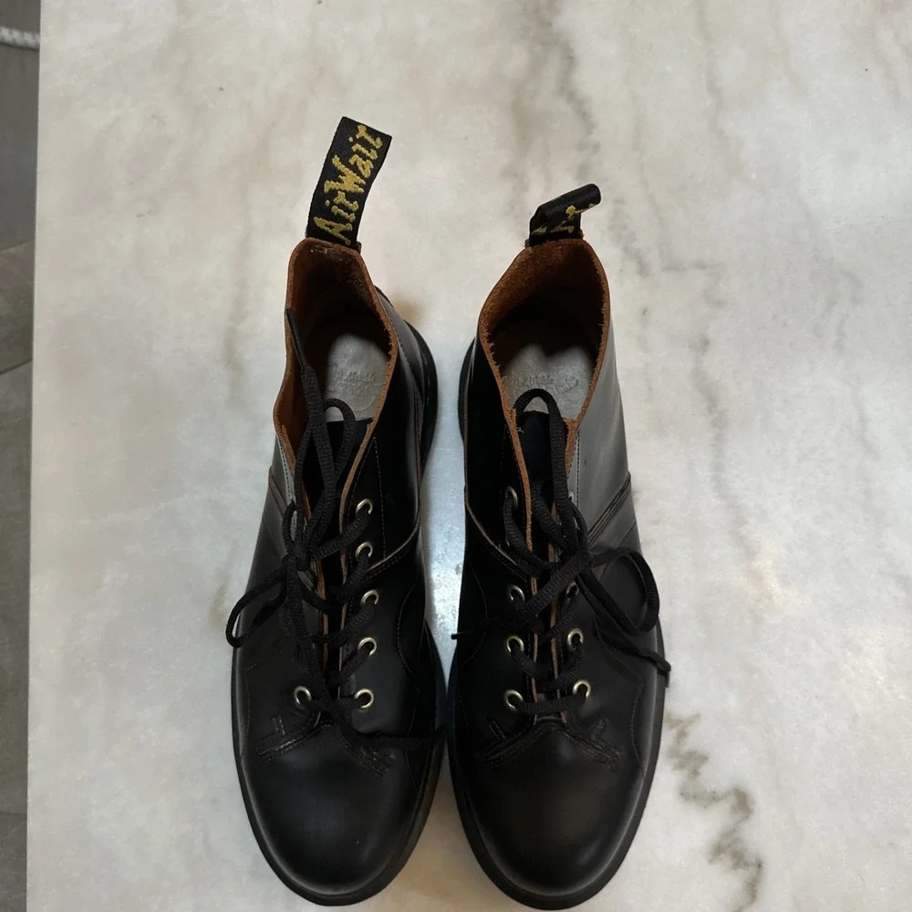 Dr. Martens Church Black Leather Boots - Mens US Size 11  The Original